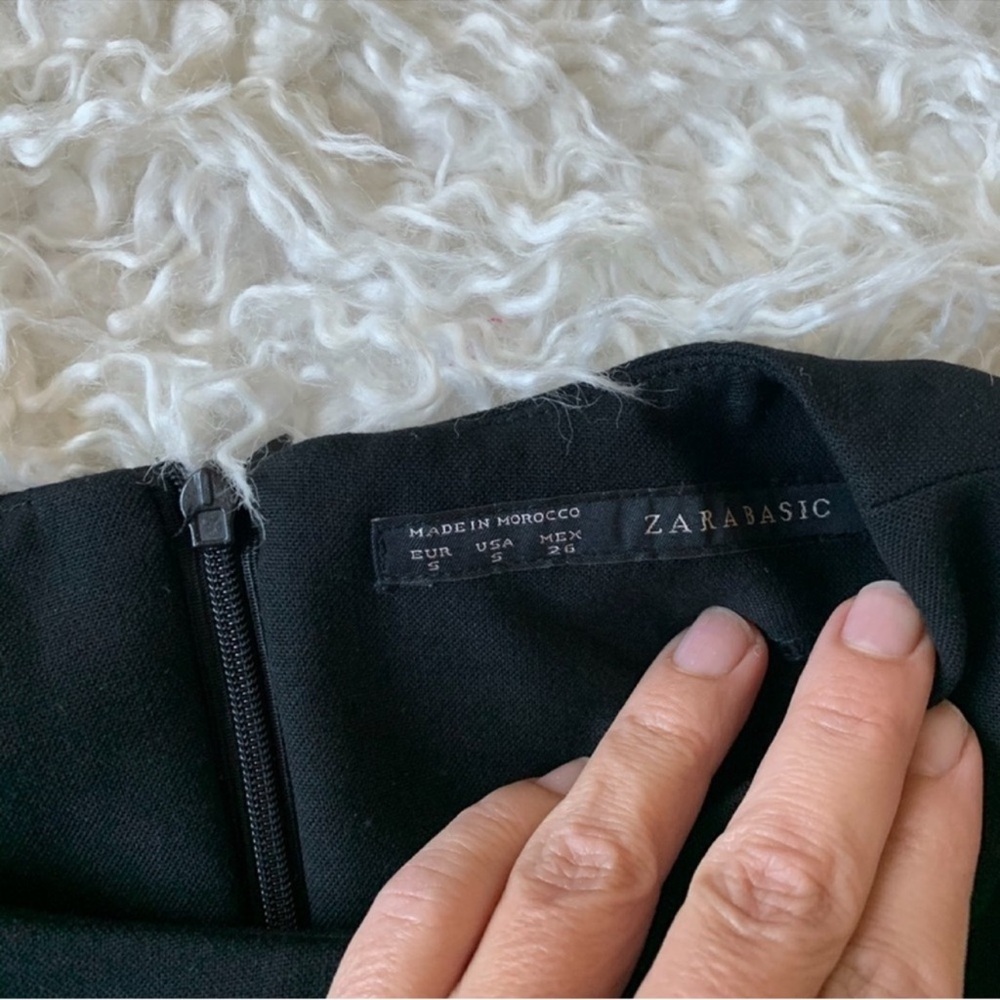 Zara Basic Classic Black Mini/Knee Length Dress S… - image 7